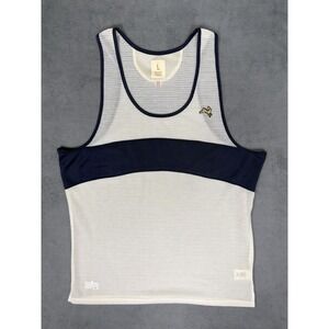 Tracksmith Tank Top Shirt Womens Large Ivory Mesh Running Workout Lightweight